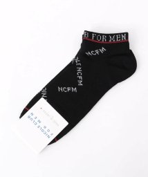 NICOLE CLUB FOR MEN(ニコルクラブフォーメン)/ロゴデザインショートソックス/49ブラック