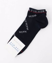 NICOLE CLUB FOR MEN(ニコルクラブフォーメン)/ロゴデザインショートソックス/67ネイビー