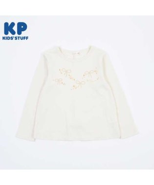 KP/KP(ケーピー)リボン刺繍の長袖Tシャツ(110～130)/505921052