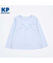 KP(ケーピー)/KP(ケーピー)リボン刺繍の長袖Tシャツ(110～130)/サックス