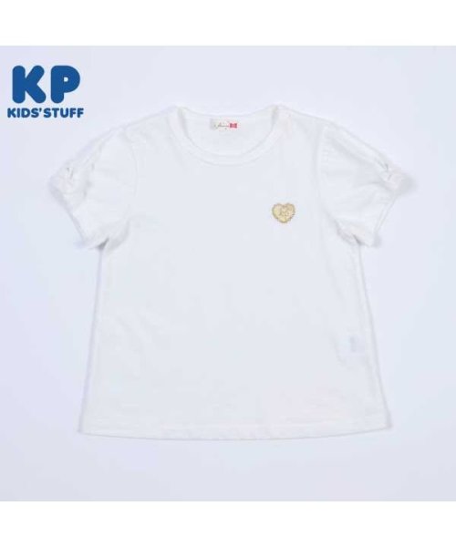 KP(ケーピー)/KP(ケーピー)【日本製】パフスリーブ半袖Tシャツ(100～130)/オフホワイト