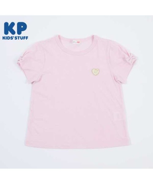 KP(ケーピー)/KP(ケーピー)【日本製】パフスリーブ半袖Tシャツ(100～130)/ピンク