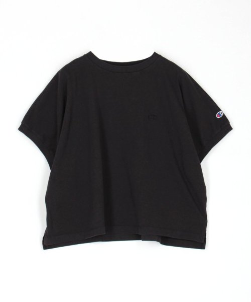 Grand PARK(グランドパーク)/【Champion】「C」刺繍ロゴ入りTシャツ/49ブラック