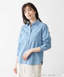 Leilian/ミニフラワー刺繍ブラウス【L JEANS】/505995219