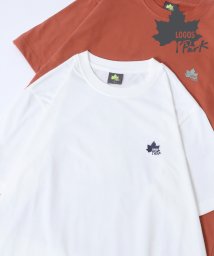 MARUKAWA(マルカワ)/【LOGOS】ロゴス ワンポイント 刺繍 半袖Tシャツ レディース メンズ アウトドア スポーツ トップス/ホワイト