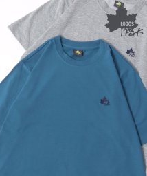 MARUKAWA(マルカワ)/【LOGOS】ロゴス ワンポイント 刺繍 半袖Tシャツ レディース メンズ アウトドア スポーツ トップス/ブルー