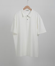 aimoha(aimoha（アイモハ）)/aimoha MENSIMPLE POLO SHIRT ハーフボタン 半袖 ポロシャツ/ホワイト