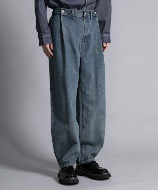 aimoha/【aimoha neo】 BAGGY DOUBLE　BELT TUCK JEANS/506020426