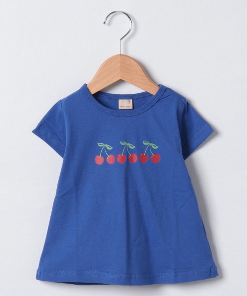 petit main(プティマイン)/【プティプラ】GIRLS半袖Tシャツ/ブルー