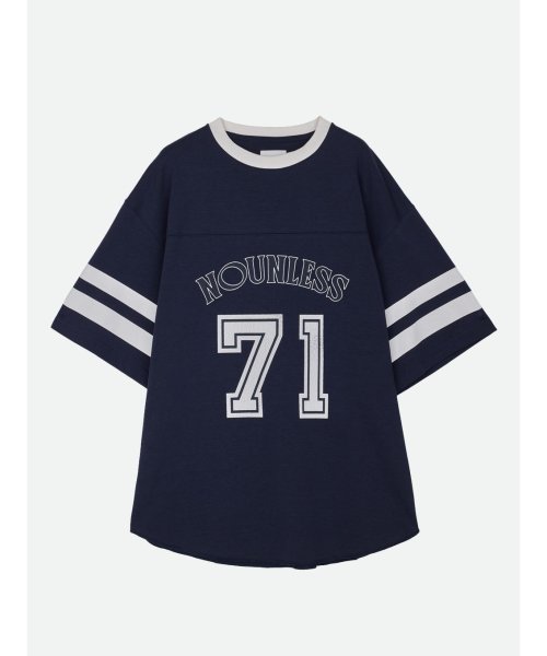 NOUNLESS(ナウンレス)/NOUNLESS UNIFORM BIG TEE/NAVY