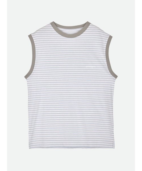 NOUNLESS(ナウンレス)/NOUNLESS DRY BORDER TANK TOP/BLUE