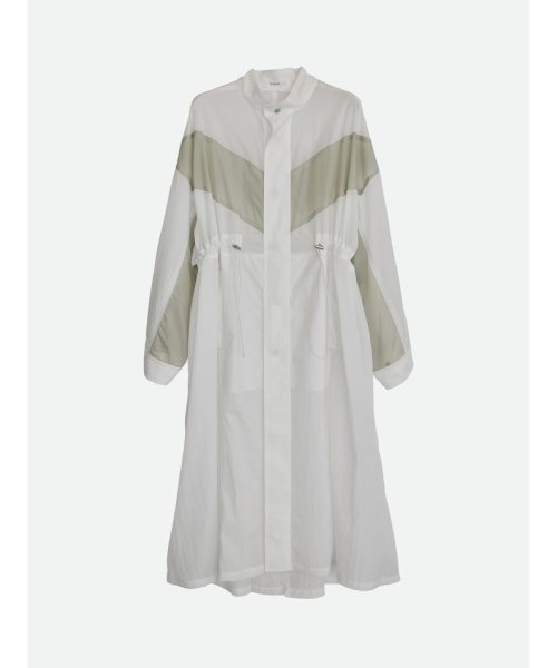 NOUNLESS(ナウンレス)/SHEER DRAWSTRING OVER COAT/MILK