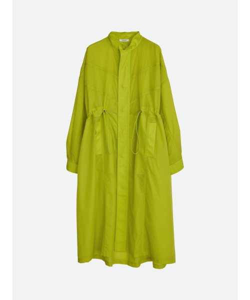 NOUNLESS(ナウンレス)/SHEER DRAWSTRING OVER COAT/LIME