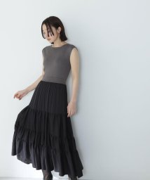 NATURAL BEAUTY BASIC/ティアードドッキングニットワンピース/506032151