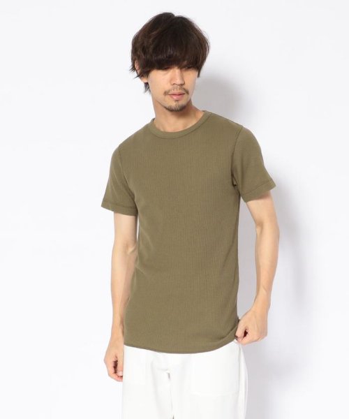 AVIREX(AVIREX)/《DAILY/デイリー》 S/S THERMAL  デイリー 半袖 サーマル クルーネック Ｔシャツ/オリーブ