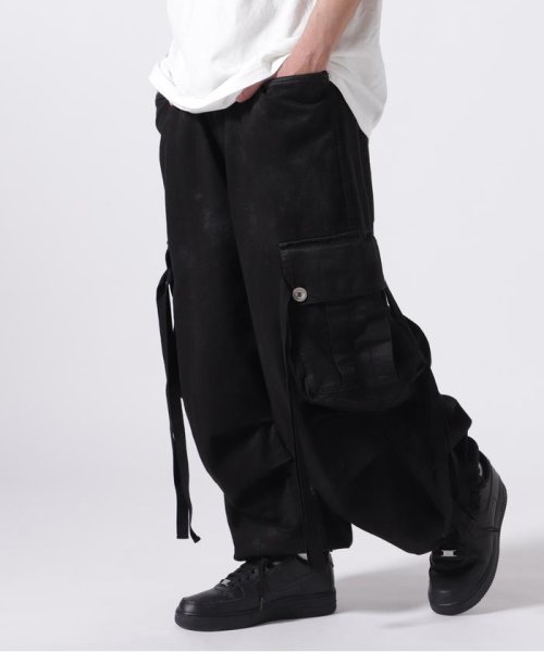 RoyalFlash(ロイヤルフラッシュ)/A.F ARTEFACT/エーエフ・アーティファクト/別注 COATING WIDE PANTS/ブラック