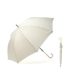 Wpc．(Wpc．)/ダブリュピーシー 傘 レディース Wpc. 大人 持ち手 長傘 ブランド UVカット 58cm 雨傘 ブライトストライプ 9305－04－001/ベージュ