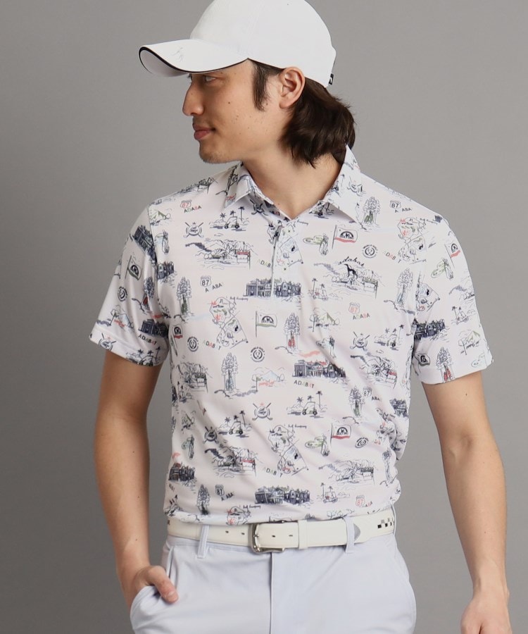 吸水速乾】リゾートゴルフデザイン 半袖ポロシャツ(506032667 