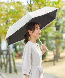 Honeys/晴雨兼用折り畳み傘 傘 かさ 雨傘 日傘 折りたたみ コンパクト 軽量 ネコ ロゴ 白 /506032731