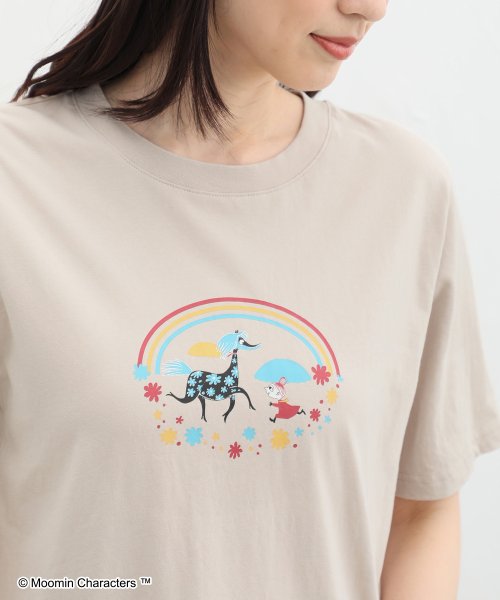 Honeys(ハニーズ)/ムーミン／半袖Ｔシャツ/ライトベージュ