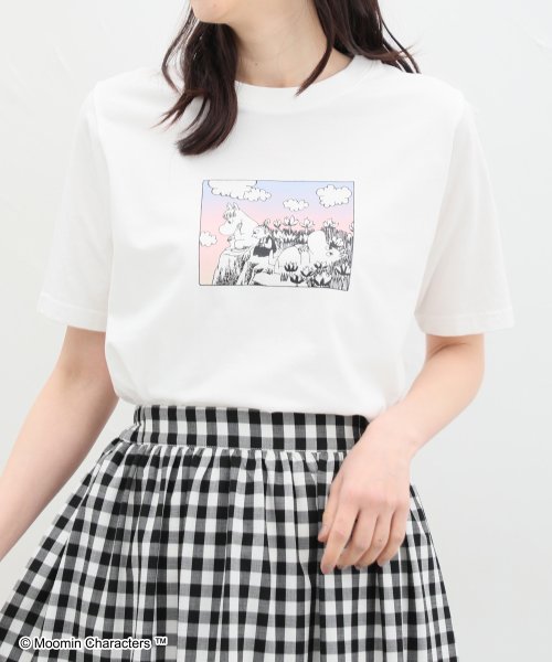 Honeys(ハニーズ)/ムーミン／半袖Ｔシャツ Tシャツ レディース 半袖 ムーミン キャラクター 大人 /オフホワイト