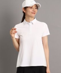 adabat(アダバット)/裾フレアデザイン 半袖ポロシャツ/ホワイト（001）