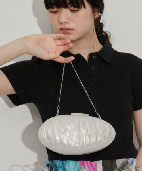 ADAM ET ROPE'(アダム　エ　ロペ)/【STINE GOYA(スティーヌゴヤ)】Resin Clutch/ホワイト（10）