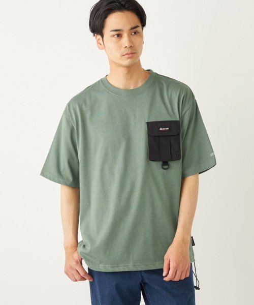 SHIPS Colors  MEN(シップスカラーズ　メン)/《一部追加予約》【SHIPS Colors別注】FIRST DOWN:ポケット TEE◆/グリーン