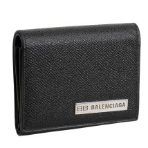 BALENCIAGA/BALENCIAGA バレンシアガ PLATE WALLET プレート 二つ折り 財布 レザー/506033381