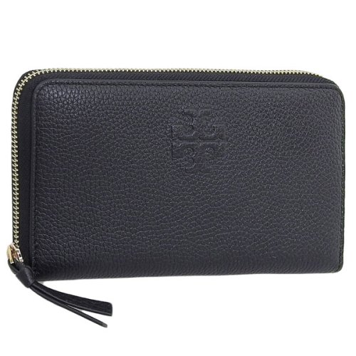 TORY BURCH(トリーバーチ)/TORY BURCH トリーバーチ THEA ZIP CONTINENTAL WALLET テア ジップ コンチネンタル 長財布 レザー/ブラック