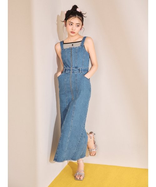 デニムジャンパースカート 予めご了承ください