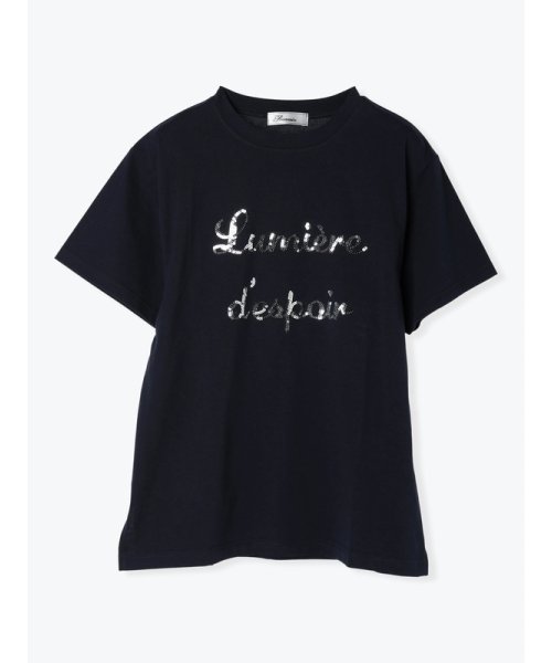 Ludic Park(ルディックパーク)/【接触冷感/吸水速乾/UV】スパンコールロゴTシャツ/紺