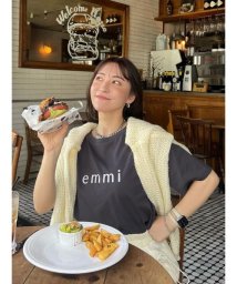 emmi atelier(emmi　atelier)/【ONLINE限定】eco emmiロゴバックシャンTシャツ/DGRY