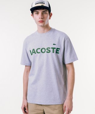 LACOSTE Mens/ヘビーウェイトブランドネーム ラバープリント ロゴ半袖Tシャツ/505247023