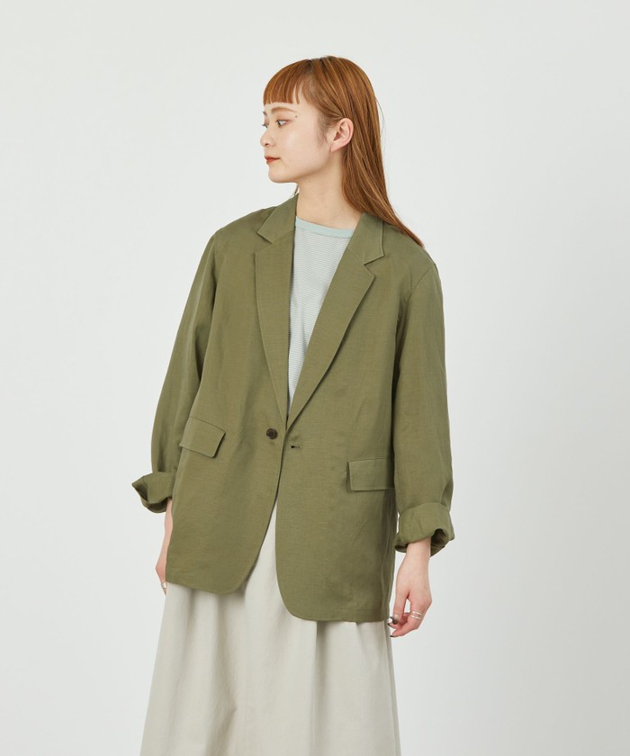 GREY LABEL リネンテンセルシングルジャケット(505843388)｜阪急