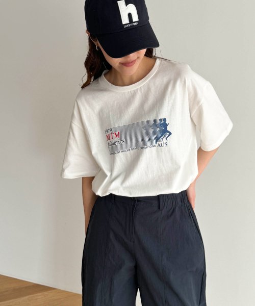 CANAL JEAN(キャナルジーン)/El mar(エルマール) "1979 MTM Athletics"Tシャツ/ホワイト