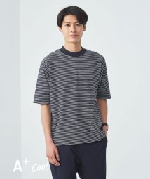 green label relaxing/A+C ボーダー ビズ クルーネック Tシャツ －接触冷感・吸水速乾－/506015872