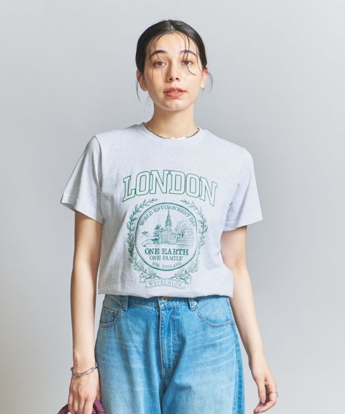 BEAUTY&YOUTH UNITED ARROWS(ビューティーアンドユース　ユナイテッドアローズ)/＜WAVE UNION＞プリント Tシャツ/LT.GRAY