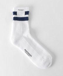 BEAUTY&YOUTH UNITED ARROWS(ビューティーアンドユース　ユナイテッドアローズ)/2ライン ソフト パイル クウォーター ソックス/WHITE