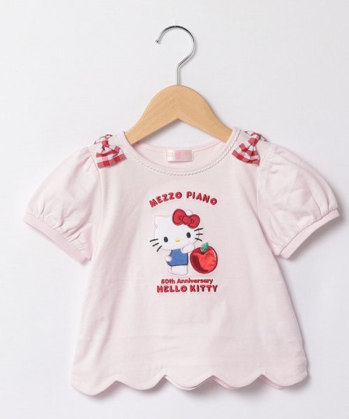 mezzo piano(メゾピアノ)/【Hello Kitty 50th】裾スカラップTシャツ/ライトピンク