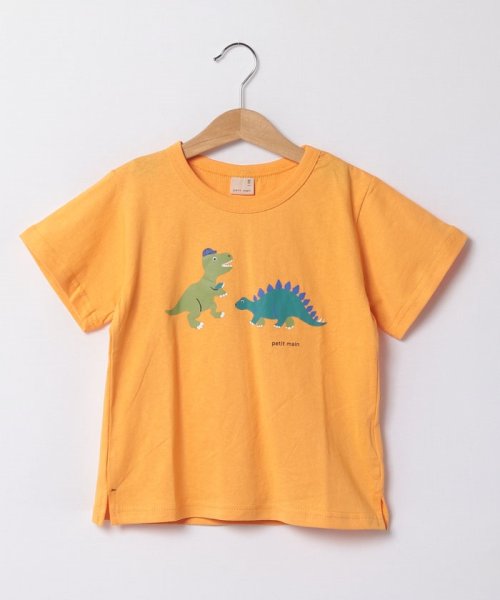petit main(プティマイン)/【プティプラ】BOYS半袖Tシャツ/ライトオレンジ