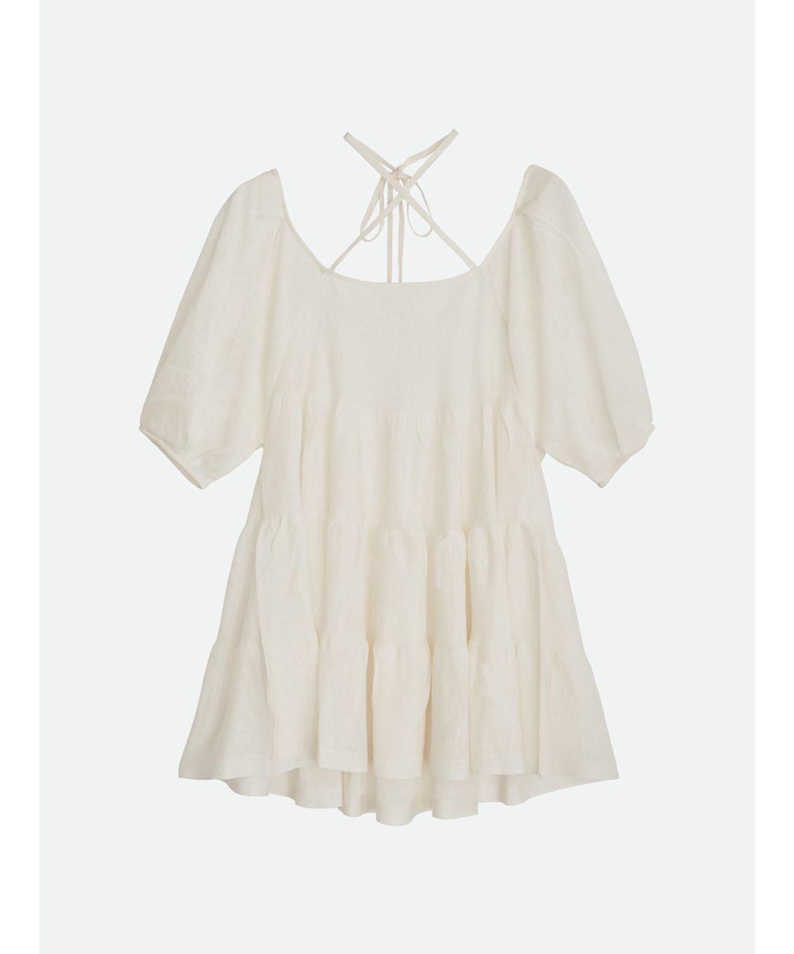 セール】 ナウンレス(NOUNLESS) |SHEER TIERED KNIT TUNIC(506031400 