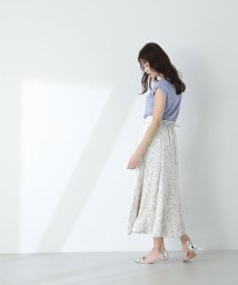 NATURAL BEAUTY BASIC/アートフラワーフレアスカート/506032134