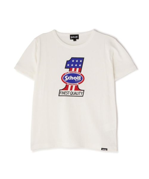 Schott(ショット)/直営限定/KID'S SS T－SHIRT "NO.1 AMERICAN"/キッズ ティーシャツ "ナンバーワンアメリカン/ホワイト