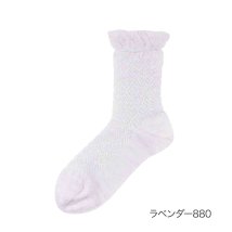 manzoku/満足 ： ひやり冷感シルク スパイラル柄 ソックス クルー丈 レーヨンシルク素材(3145－43M) 婦人 女性 レディースフクスケ fukuske 福助 公式/506032811