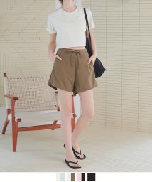 SEA DRESS(シードレス)/カップ付半袖Tシャツ×ショートパンツ/セット水着/オフホワイト/オリーブ