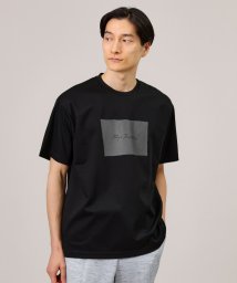 TAKEO KIKUCHI(タケオキクチ)/【プリントT】ラフタッチ ボックスプリント Tシャツ/ブラック（019）