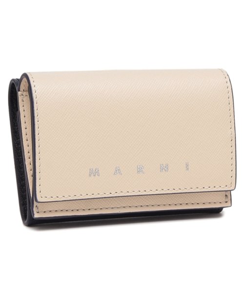 MARNI(マルニ)/マルニ 三つ折り財布 トリフォールド ミニ財布 ロゴ ホワイト マルチカラー メンズ MARNI PFMI0067U1 LV520 ZO718/その他