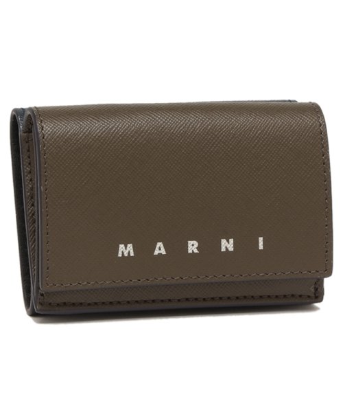 MARNI(マルニ)/マルニ 三つ折り財布 トリフォールド ミニ財布 ロゴ グリーン マルチカラー メンズ MARNI PFMI0067U1 LV520 ZO739/その他