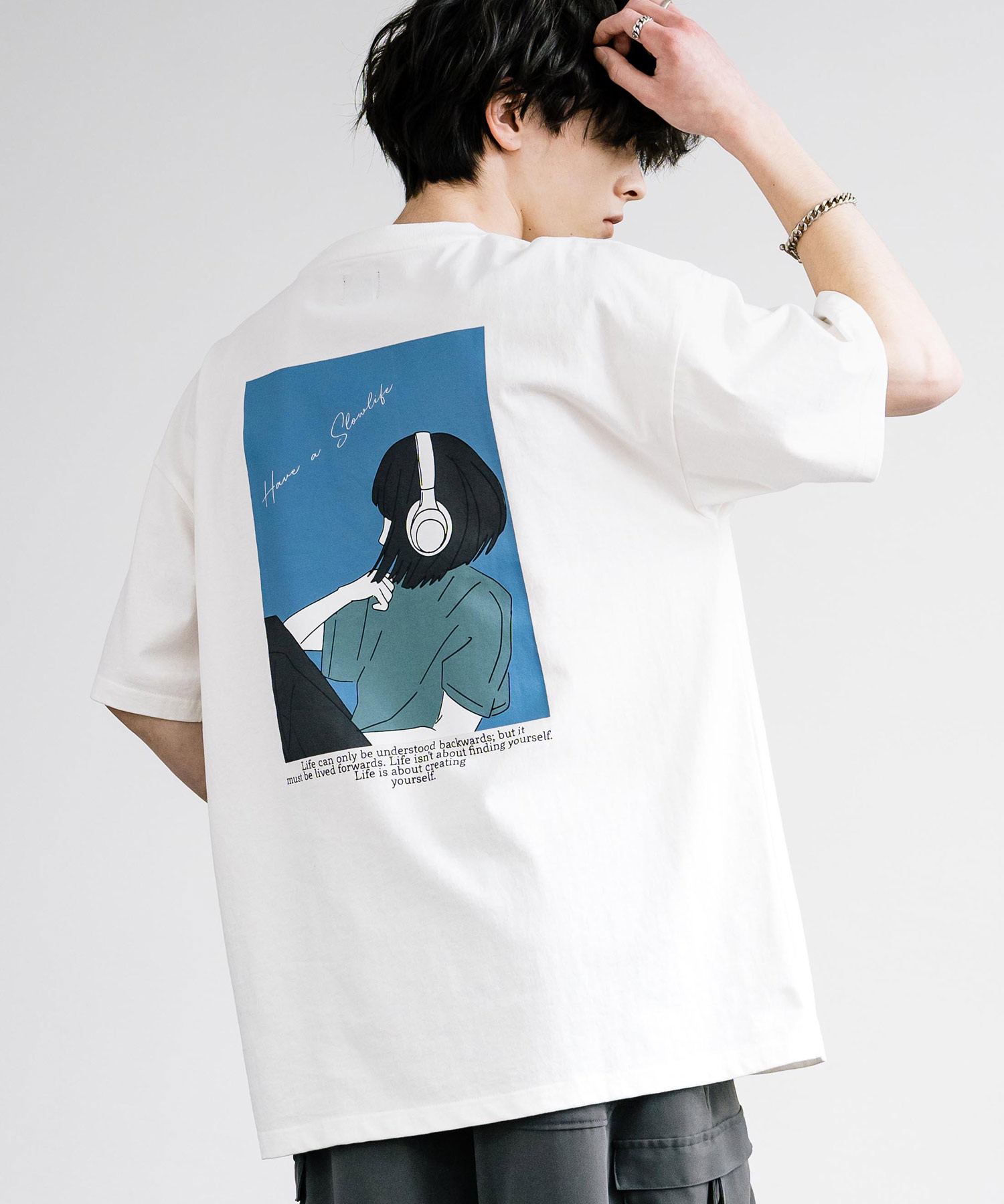 Tシャツ 半袖 バックプリント メンズ レディース カットソー